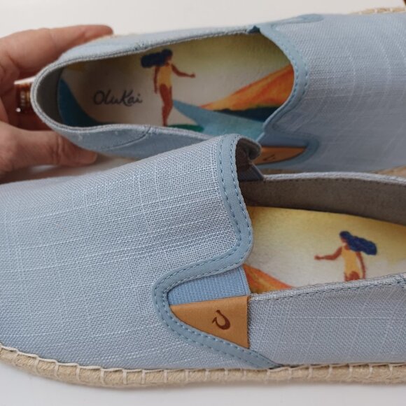 Olu Kai Shoes Kaula Pa'a Kapa Convertible Espadrille Flats Womens US 9.5 - Picture 6 of 16